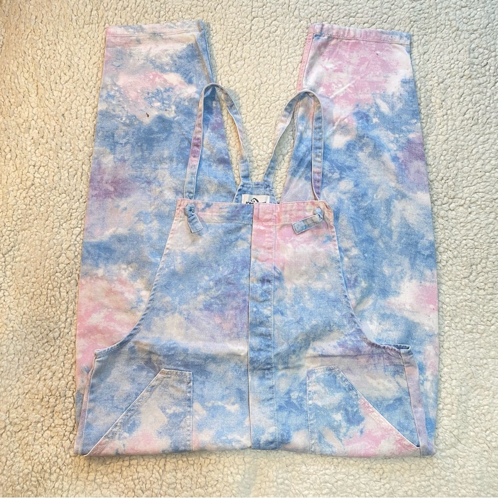 Vintage jordache cotton candy tie dyed jean overalls